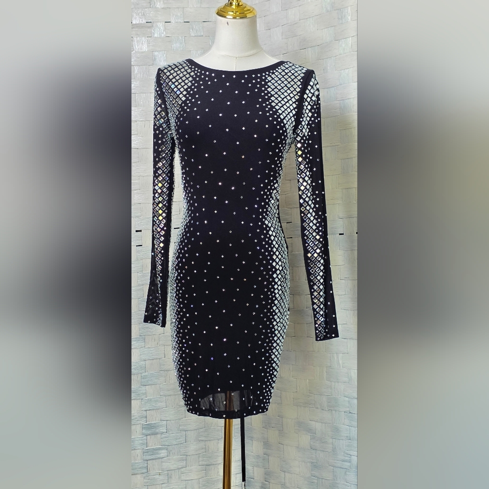 Symphony Black Mini Dress - Picture 8 of 11